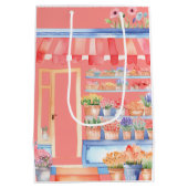 Aquarell Frische Brautpartys Mittlere Geschenktüte (Rückseite)