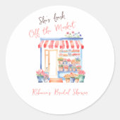 Aquarell Frische Brautpartys Runder Aufkleber (Vorderseite)