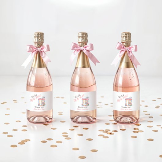 Aquarell Frische Brautpartys Schaumweinetikett