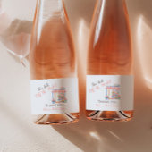 Aquarell Frische Brautpartys Schaumweinetikett