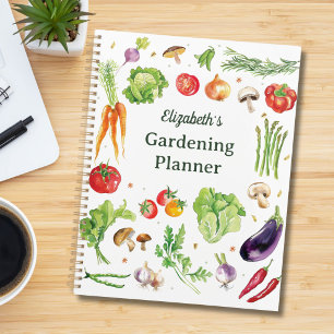 Aquarell Frische Gemüse Personalisierter Gartenpla Planer