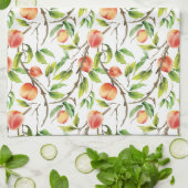 Aquarell Frische Pfirsich Geschirrtuch (Gefaltet)