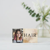Aquarell-Friseur-Foto-QR-Code Visitenkarte (Stehend Vorderseite)