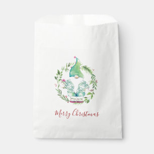 Aquarell Frohe Weihnachten Gnome Candy Favor Tasch Geschenktütchen