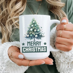Aquarell Frohe Weihnachten Kasse Geschenk für Sie  Kaffeetasse