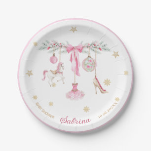 Aquarell Frohe Weihnachten Nussknacker Ballett ros Pappteller