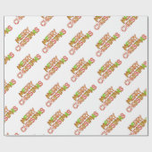 Aquarell Frohe Weihnachten Text Kunst Geschenkpapier (Flach)