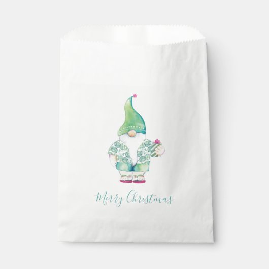 Aquarell Frohe Weihnachts-Candy Favor Tasche Geschenktütchen (Vorderseite)