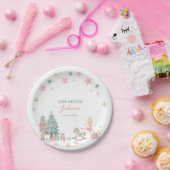 Aquarell Frohe Weihnachtscreme Ballettbaby Pappteller (Party)