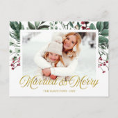 Aquarell Frohe Weihnachtsfeiertage Foto Postkarte (Vorderseite)