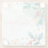 Aquarell Frohe Weihnachtsgläser Untersetzer - Eleg (Rückseite)