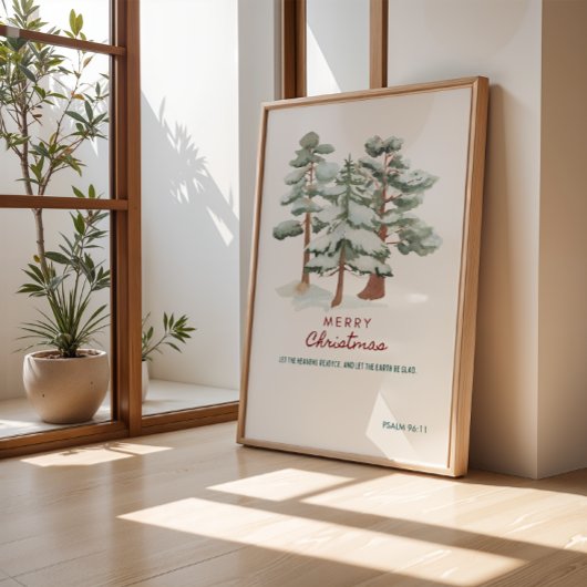 Aquarell Frohe Weihnachtsgrüße Poster