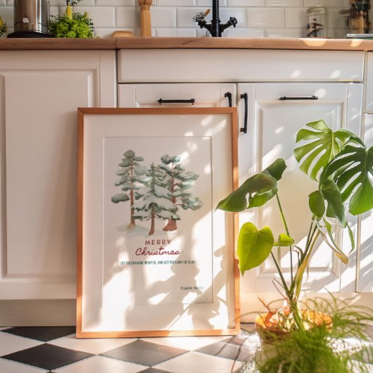 Aquarell Frohe Weihnachtsgrüße Poster