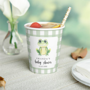 Aquarell-Frosch-Baby-Party Pappbecher