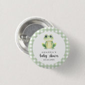 Aquarell Frosch Babyparty Button (Vorne & Hinten)