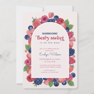 Aquarell-Frucht-Beeren-Süße-Baby-Party Einladung