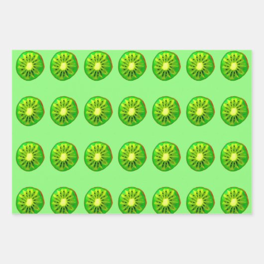 Aquarell Frucht bunt Pop Art Fruchtdesign Geschenkpapier Set (Vorderseite 3)