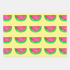 Aquarell Frucht bunt Pop Art Fruchtdesign Geschenkpapier Set