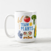 Aquarell-Frucht-Gemüse-Collage Vegetarisch Vegan Kaffeetasse (Links)
