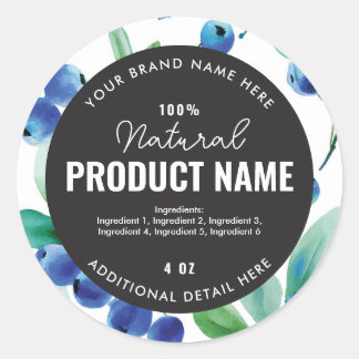 Aquarell-Frucht Produkt-Rundlabel Runder Aufkleber