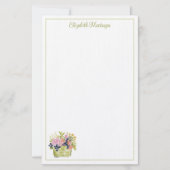 Aquarell-Früchte- und Blumenkorb Briefpapier (Vorderseite)