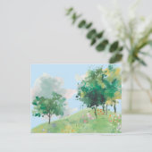 Aquarell Frühling Handgezeichnet Postkarte (Stehend Vorderseite)