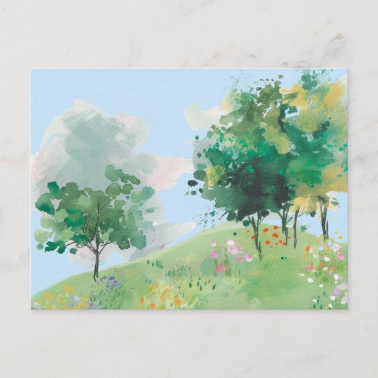 Aquarell Frühling Handgezeichnet Postkarte (Vorderseite)