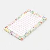 Aquarell-Frühlings-hübsche-Blumen-Blumenmuster-hüb Post-it Klebezettel (angewinkelt)