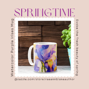 Aquarell-Frühlings-Veilchen-Keramikbecher Kaffeetasse