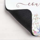 Aquarell-Frühlingsblumen personalisiert Mousepad (Ecke)