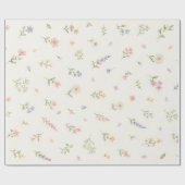 Aquarell-Frühlingswildblume Geschenkpapier (Flach)