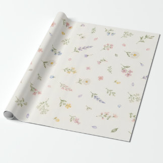 Aquarell-Frühlingswildblume Geschenkpapier
