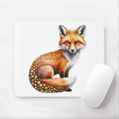 Aquarell-Fuchs- & Herbstpunkte-Mauspad Mousepad (Mit Mouse)