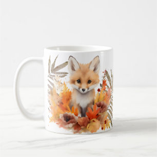 Aquarell Fuchs Rustikaler Herbst  Kaffeetasse