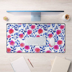 Aquarell Fuchsien Blumen Elegantes Blumenmuster Schreibtischunterlage