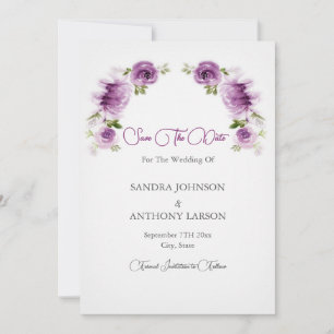 Aquarell Fuchsienrosen und Pfingstrosen Save The D Date