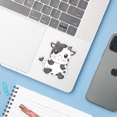 Aquarell Funny Chibi Niedlich Baby Cow Sticker (Laptop mit iPhone)