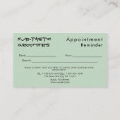 Aquarell Funny Dog Groomer Boutique Blau Terminkarte (Rückseite)