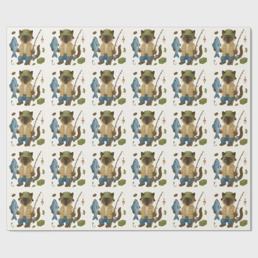 Aquarell für Katzenliebhaber Geschenkpapier (Flach)