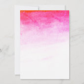 Aquarell für Pop Babydusche Einladung (Rückseite)