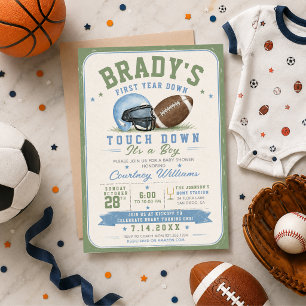 Aquarell-Fußball-Baby-Party Einladung