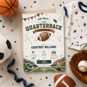 Aquarell-Fußball-Baby-Party Einladung