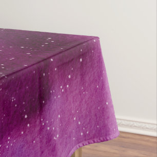 Aquarell-Galaxien lila rosa Tischdecke