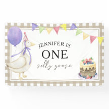 Aquarell Gänse 1. Geburtstag Willkommen