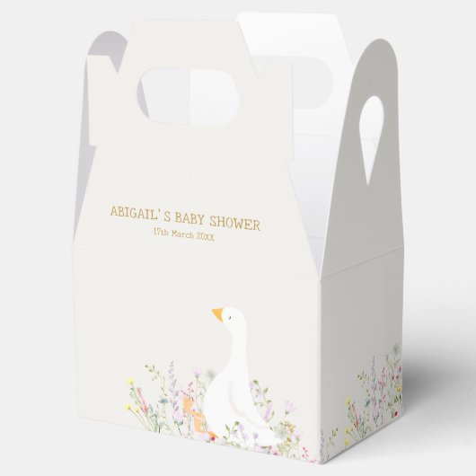 Aquarell Gänse Wildblume Kinderdusche Geschenkschachtel (Geöffnet)