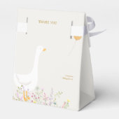 Aquarell Gänse Wildblume Kinderdusche Geschenkschachtel (Rückseite)