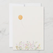 Aquarell Gänse Wildblume Twins Kinderdusche Einladung (Rückseite)