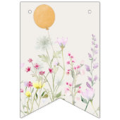 Aquarell Gänse Wildblume Twins Kinderdusche Wimpelkette (Dritte Fahne)