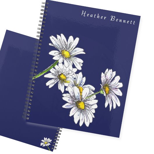 Aquarell-Gänseblümchen-Blumen-Boho-Weihnachtsgesch Planer