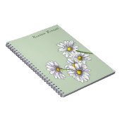 Aquarell-Gänseblümchen-Boho-Weihnachtsgeschenk Notizblock (Rechte Seite)